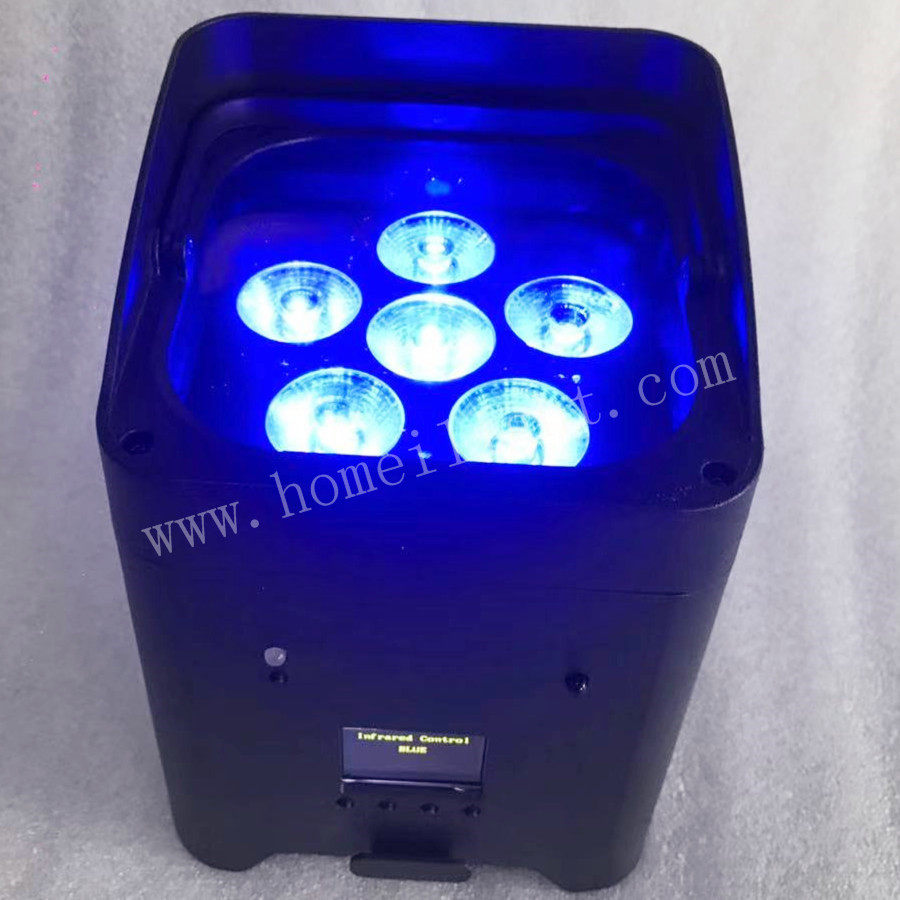 LED6颗18W无线帕灯舞台效果灯演出RGBWAUV六合一酒吧DJ打碟