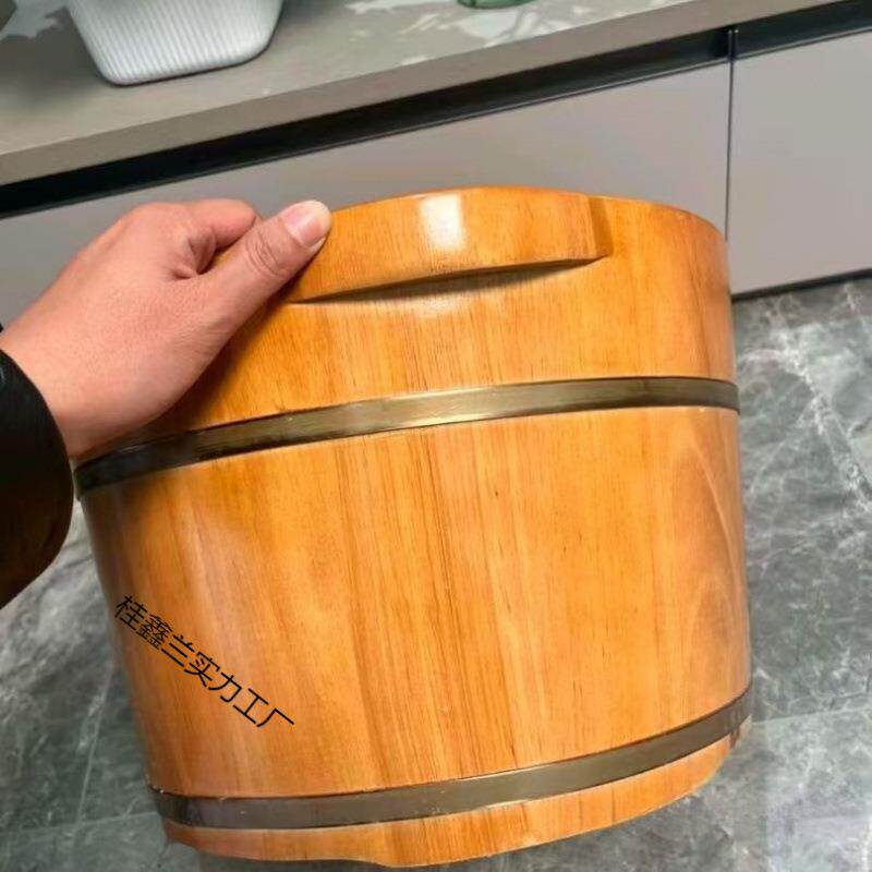 橡木桶小号桶实木足浴家用家人养生洗脚盆木盆泡脚桶洗脚木桶保温