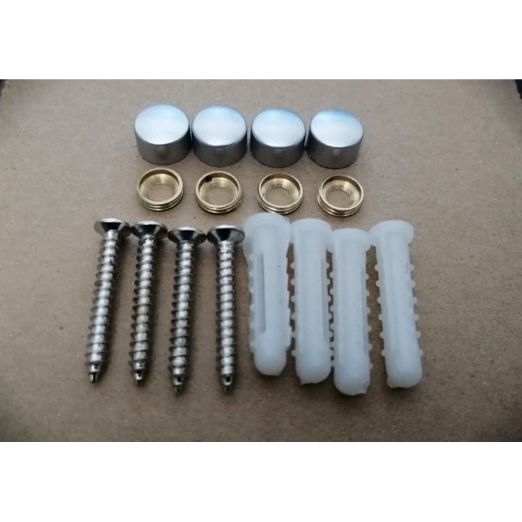 浴室卫浴挂件浴巾架毛巾架安装螺丝配件包螺丝钉铜垫装饰盖膨胀胶