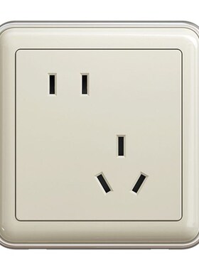 思悦0A开关五孔U空调一站式86型家用6A黄色墙壁暗装面板