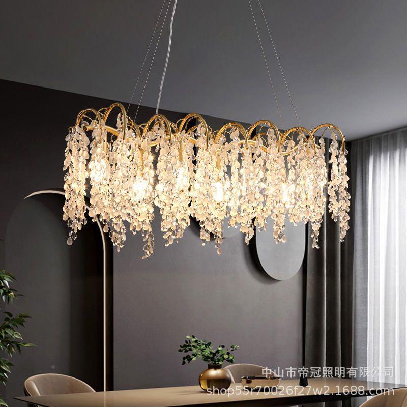 现代客厅水晶法吊灯48计感树枝灯创意厅灯式轻奢卧室设灯网红餐新