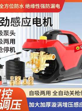 洗车机清压机2洗20V家用74607大功全自动可调率压力洗车机