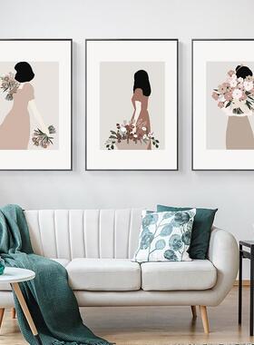 清新花少女莫兰季迪色系客厅饰画民花店餐厅挂宿20201016画书房卧