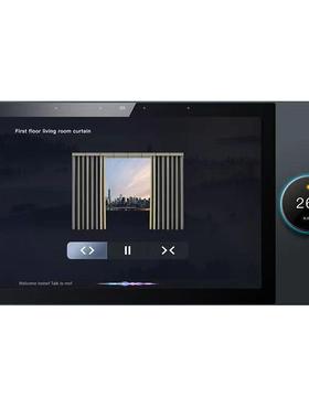 F10i屏1制0寸屏旋钮景音乐语背音智能开关控面板zgbee网关Tuya外