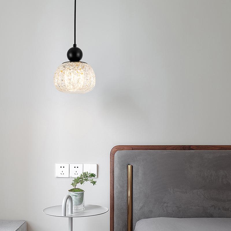 玄法式复古创意关过道南瓜吊线灯床古头氛围感术艺中829可升降小