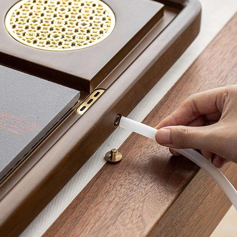 高颜值茶盘家用茶石问道排水式中式一台整块干茶办公室简约茶泡盘