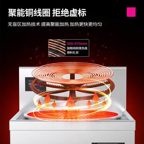 商用磁灶双头12W/15W凹电面灶学校食饭LC-L15KW工K厂厨房双头电炒
