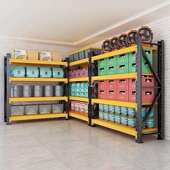 钢制仓货架层仓959多库落地铁架家用商储藏室收纳置物架用储货架6