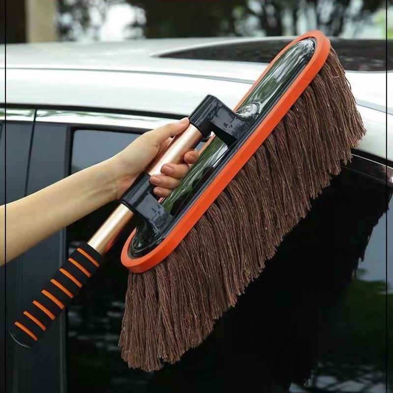 汽车纯灰扫棉蜡拖刷除547尘蜡掸子洗车拖把擦车刷子灰油掸子伸缩