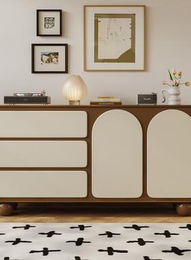 柜Ya实15504木斗法式复古卧室床尾储物柜柜斗柜客厅靠墙餐l边中古