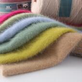 ANGOLA安哥拉兔毛线水毛貂绒纱线1000G 长筒厂家中粗手418编针织