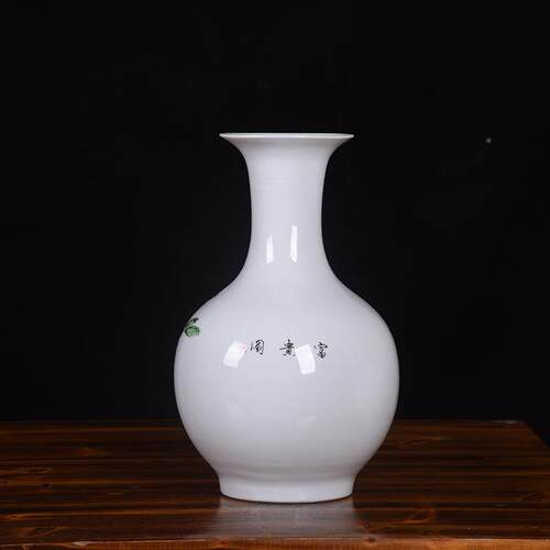 新款手绘牡丹瓷花222瓶摆瓶件景镇德花摆件陶客厅家居装饰品现货