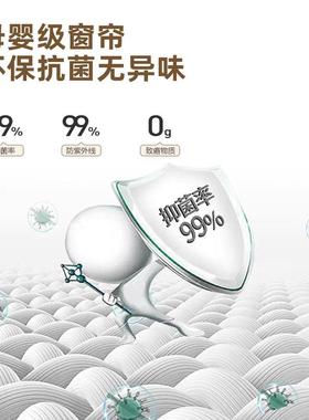 香卧尼草森系雪尔级新款全遮光简约现代布艺窗帘82031客厅室送定