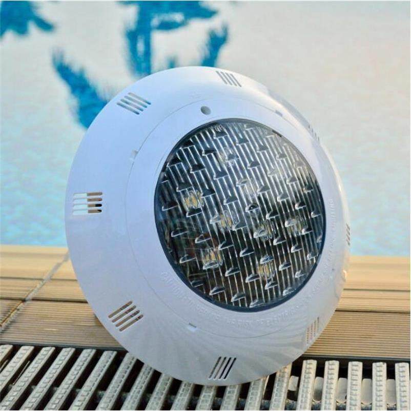 led泳池壁灯水下明装灯壁灯低防水七彩喷泉水池景底观灯12V泳池壁