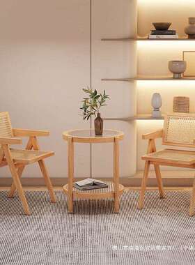 实圆简形茶KZM几轻奢客木厅小户小型家用新款约茶几小户型一桌二