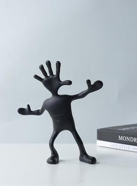 现代简约创抱球板人物样BJ0178间售楼品处桌面电视柜软装意饰工艺