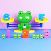 数字青蛙天平秤数学平衡桌游儿童益智类思维训练课堂互动教具