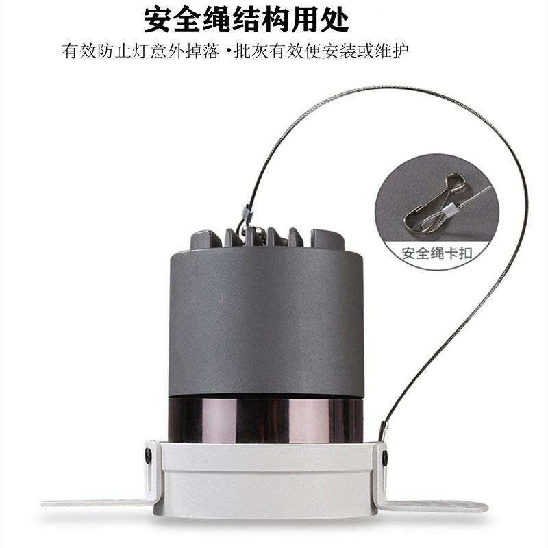 led无边框射灯嵌入式天花灯家用无主灯酒店洗墙灯12W筒灯商照灯具