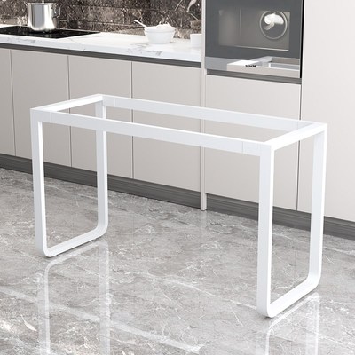 金属碳素钢圆弧形桌腿支架办公桌腿实木岩板大理石桌脚茶几餐台脚