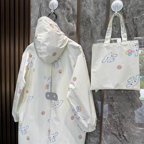 新大耳狗环保轻便速干儿童雨衣亲子全身长款防水雨披