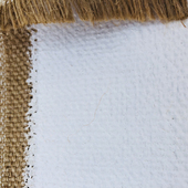 端纯黄麻特粗纹涂层成品油画布料定制大尺寸画框颜料布