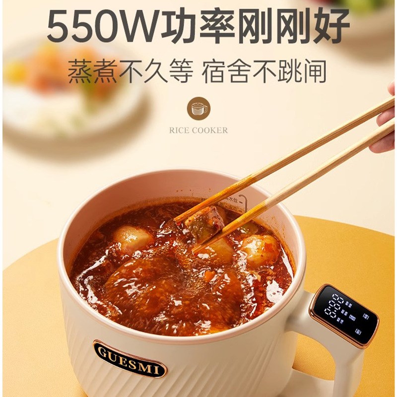 电煮锅家用宿舍小电锅学生锅多功能一体式泡面锅小型煮面炒锅智能