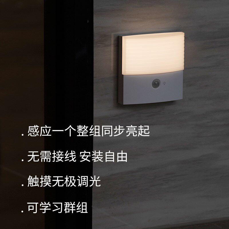 智物 充电壁灯卧室床灯客厅体感应灯灯免线简智能家居