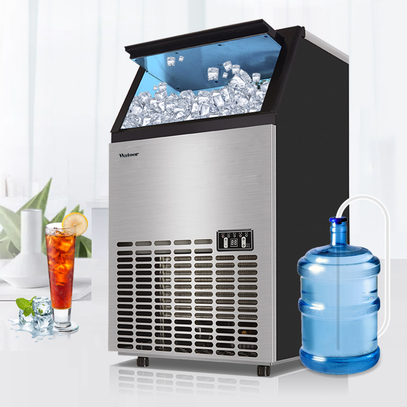 沃拓莱制冰机小型商用奶茶店大型酒吧全自动一体机咖啡方冰块机器
