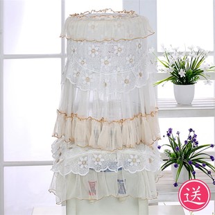 田园蕾丝饮水机罩子布艺饮水机防尘两件水桶罩盖布巾现代通用