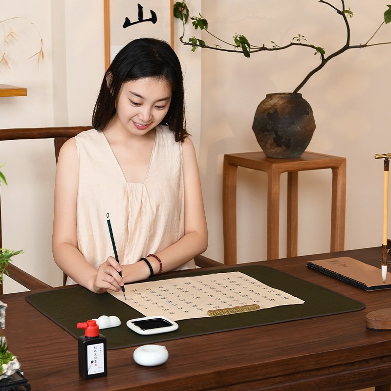 赵北毛毡垫书法书画毛毡桌垫定制文房四宝初学者出行学生便携款毛