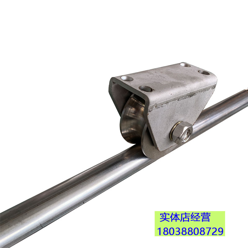 304不锈钢地轨电动平移门路轨地面打膨胀螺丝免挖埋简易安装