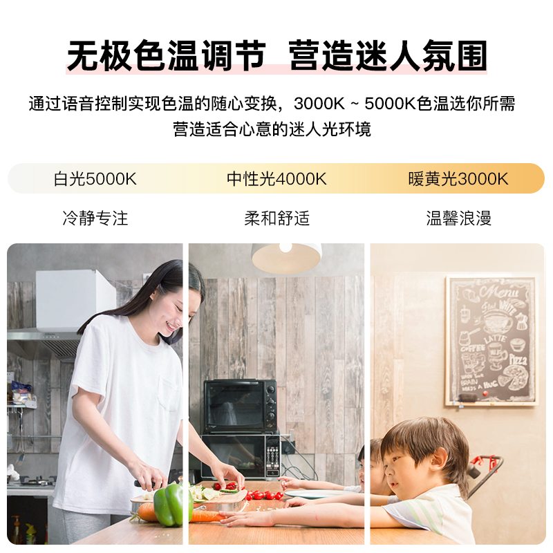 护眼灯泡e27螺口智能遥控无极调光led全光谱高显色台灯专用节能灯