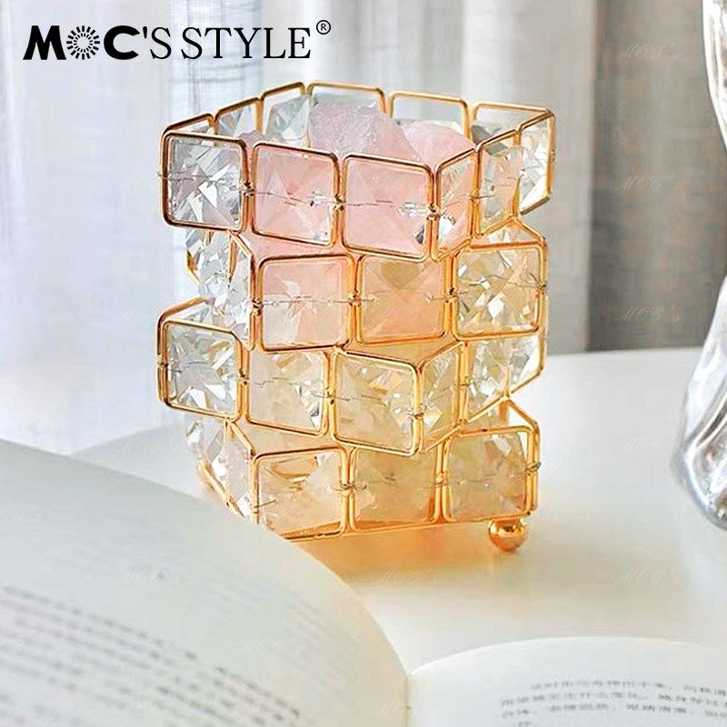 默川in法式卧室床头氛围灯矿石书房桌面充电式香薰水晶装饰台灯,家装灯饰光源,氛围灯,淘宝优惠券,粉丝福利购,淘宝优惠卷