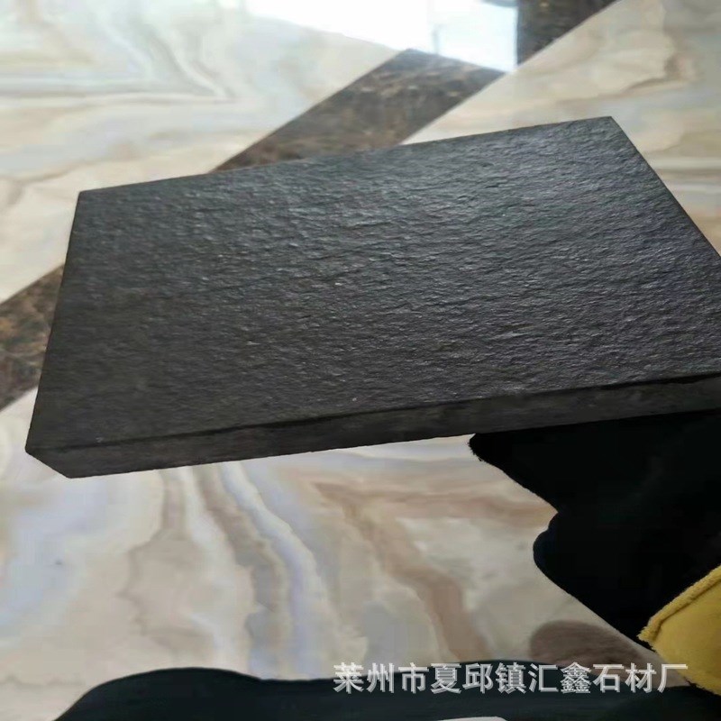黑色光面石材 花岗岩地面铺路砖室外装饰蒙古黑干挂板中国黑大板