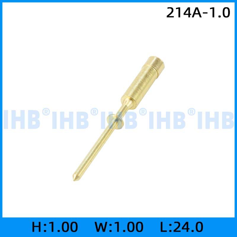 214A-1.0连接器插簧插片镀锡对插公母连绕端子接线端子
