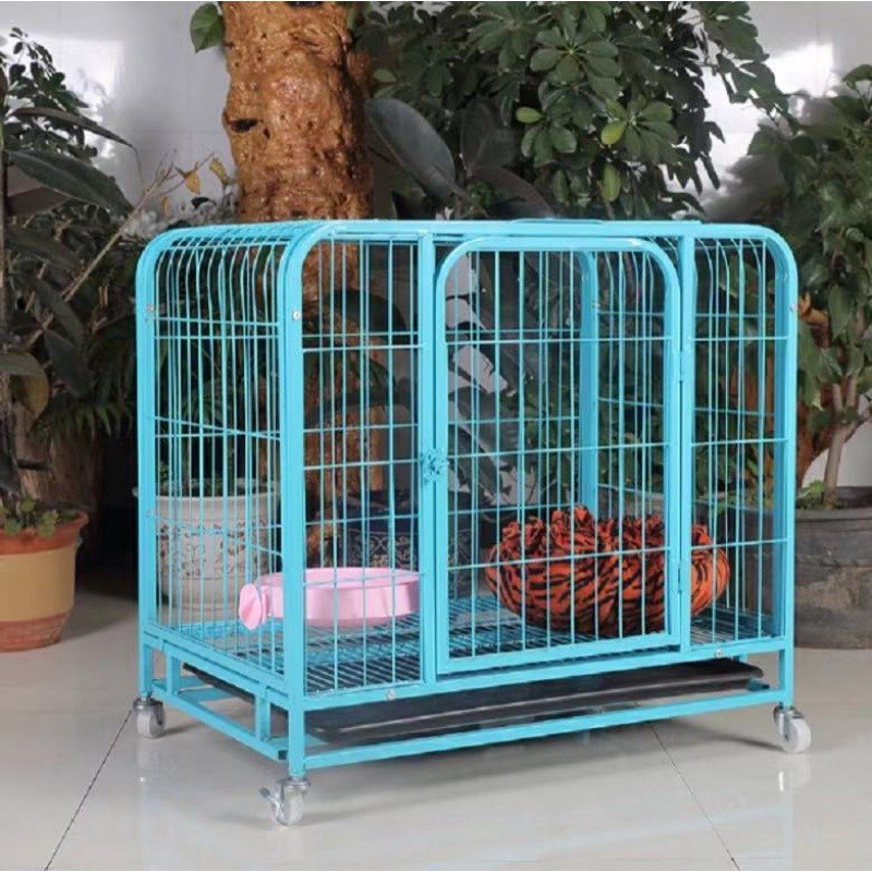 方管狗笼中大型犬狗笼子加粗加厚铁笼小型犬泰迪犬铁笼子宠物笼具