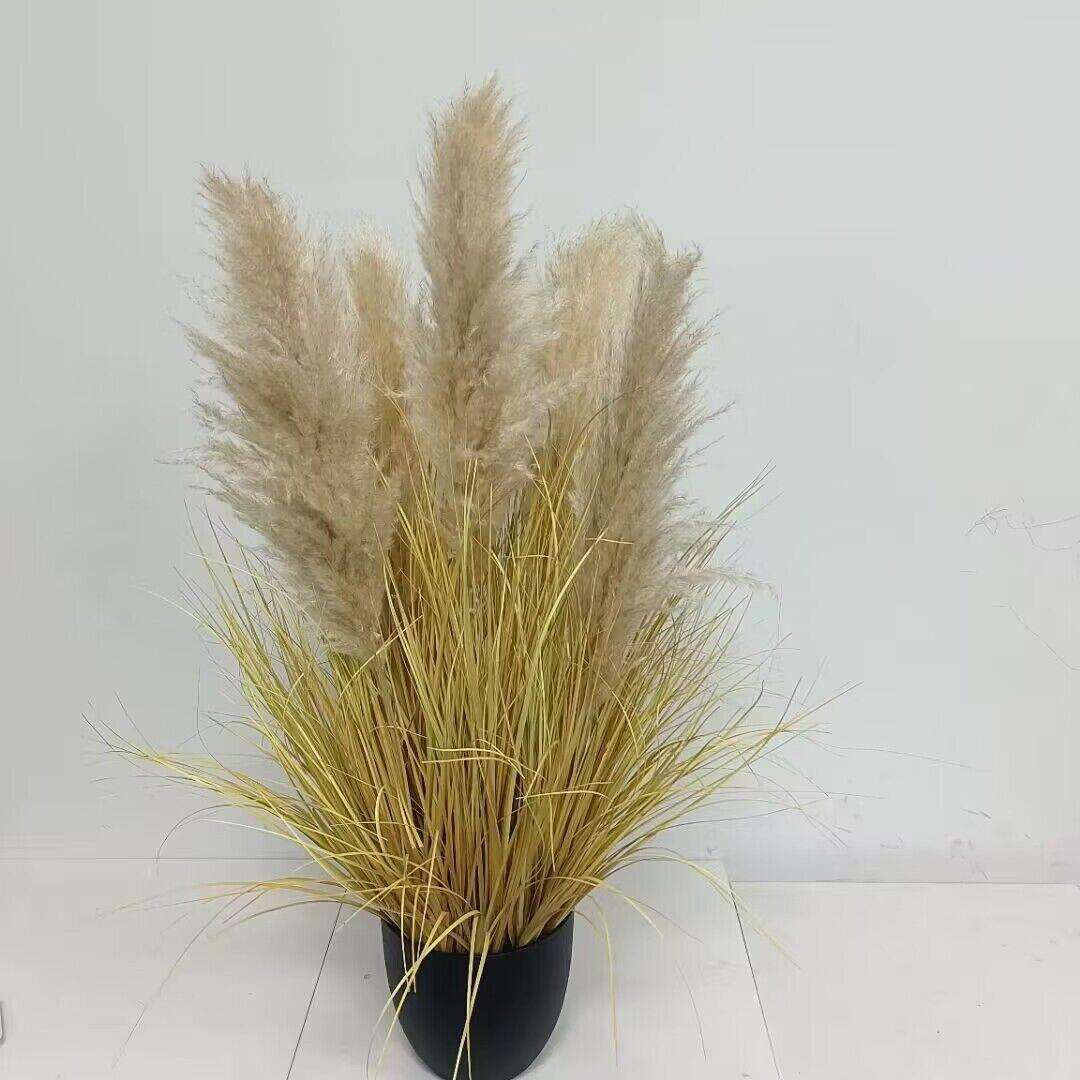 仿真狗尾巴草垛草堆景观制作假草绿草软装道具草丛团草芦苇草大花