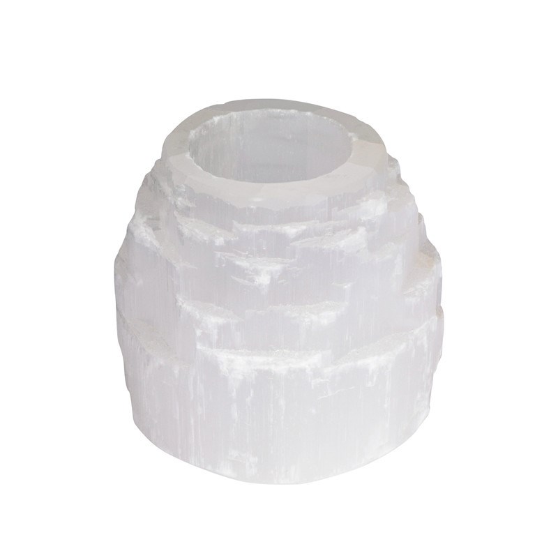 8cm摩洛哥天然透石膏山形烛台婚庆摆件家居客厅软装工艺柱形蜡烛