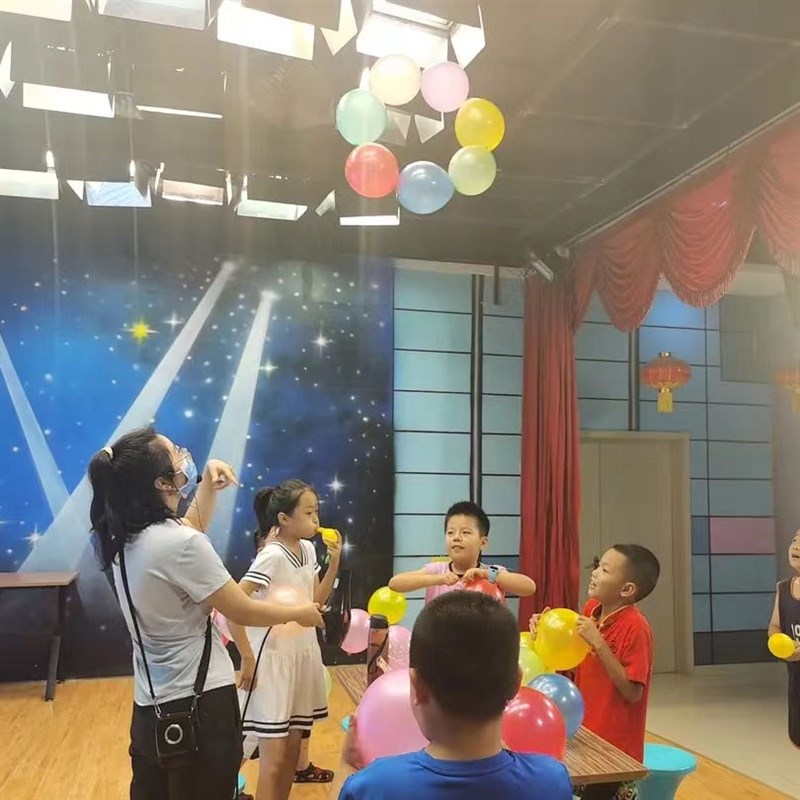 旋转气球圈科学物理秀实验室器材伯努利原理悬浮气球大气压强道具