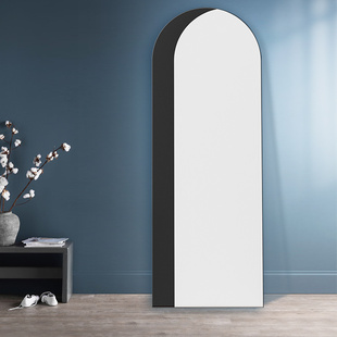 阴影镜子挂墙装饰穿衣镜拱形全身镜风落地镜卧室圆弧客厅壁挂