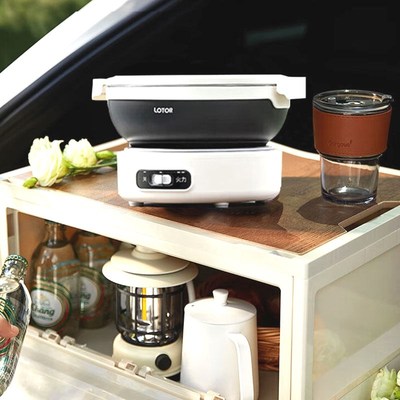 分离式电煮锅折叠家用旅游多功能电火火锅专用分体式电热锅电炒锅