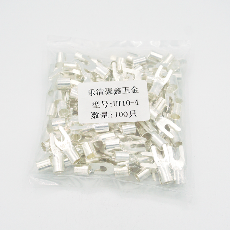 UT10-/5//8/10/冷压接线端子Y形叉型裸端头线鼻子铜线耳100只