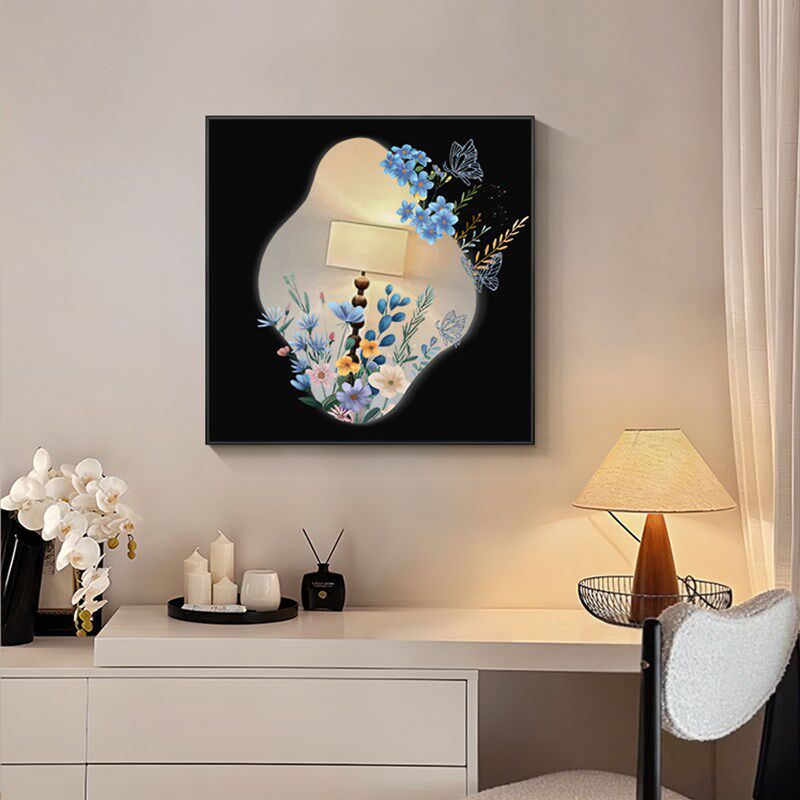 新款镜子客厅装饰画高级感卧室梳妆台摆画法式沙发后镜面挂画,家居饰品,镜面画,淘宝优惠券,粉丝福利购,淘宝优惠卷