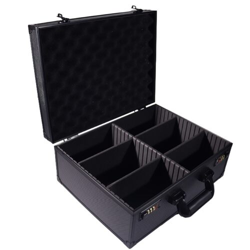 6格带可活动隔板PSA/BS评级卡收纳箱TopLoader坚固便携卡牌盒工具