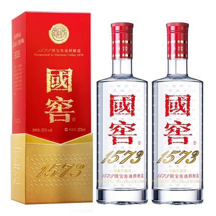 泸州老窖国窖1573 375ml*2瓶 52度浓香型高度白酒送礼婚礼正品
