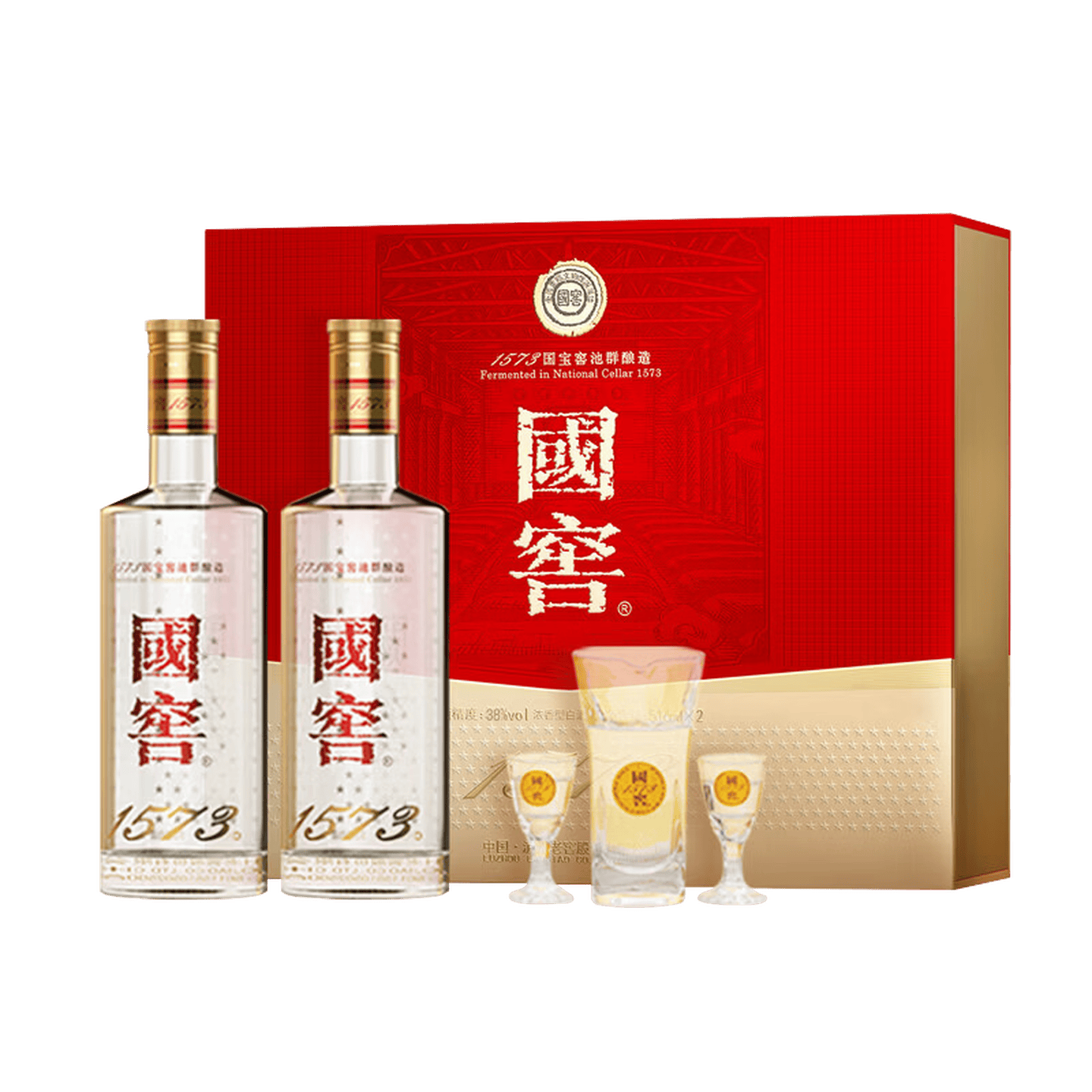 泸州老窖 国窖1573礼盒浓香型白酒38度516ml*2经典高端送礼礼盒装
