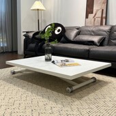 巧礼屋超升降茶几餐桌两用吃饭桌方形欧松现代桌