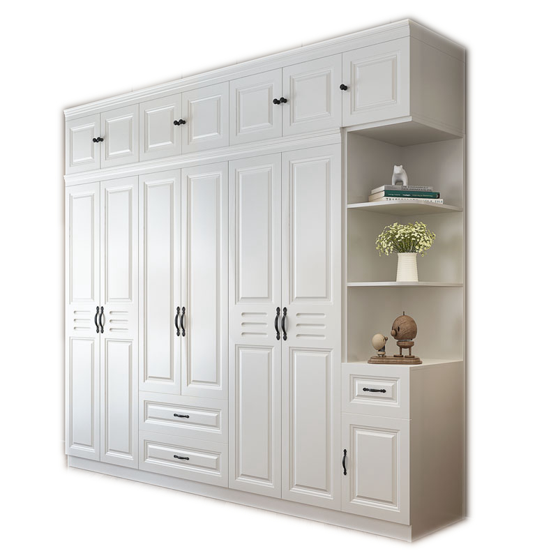 全屋定制衣柜实木简欧家具卧室整体红橡原木到顶香港家私工厂订造