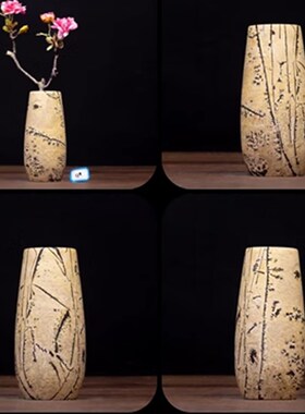 广西奇石天然草石头国画石奇石免漆打蜡穿底天珠瓶笔筒