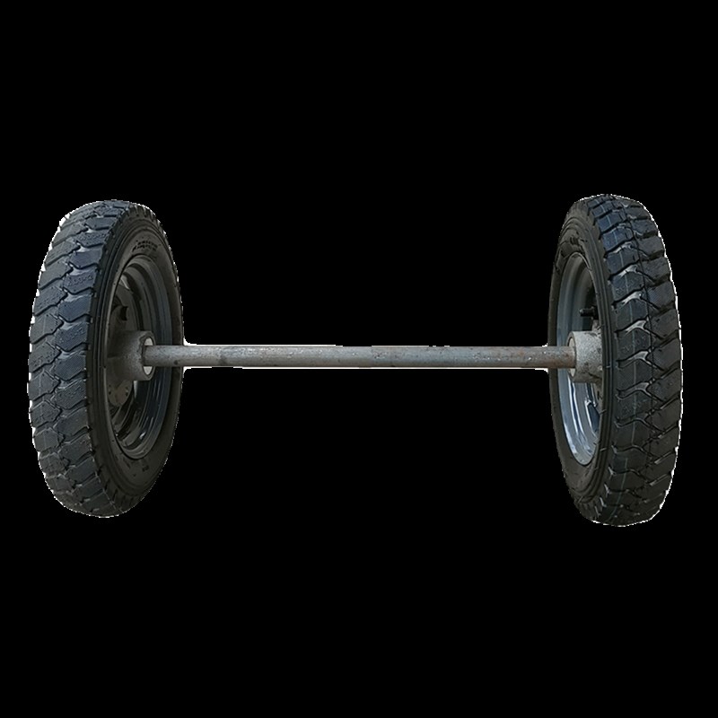 电动三轮车后车轴轮轴轴头改装车四孔五孔通轴总成带轴轮胎含轴承